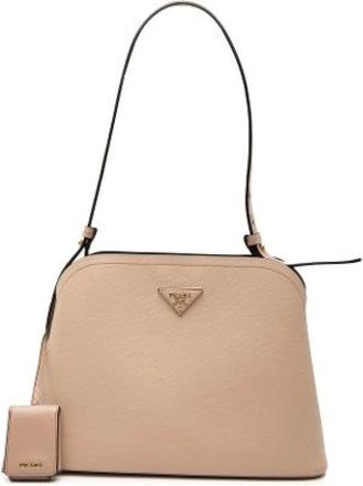 Prada Pre-owned Shoulder Bags, female, Beige, Size: ONE SIZE Pre-owned The Matinee satchel