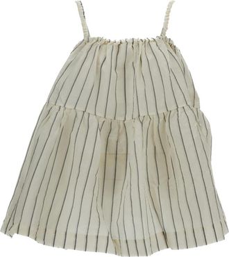 CASEY CASEY Striped Silk Top - Dames - Tops zonder mouwen - Wit - S - Tops