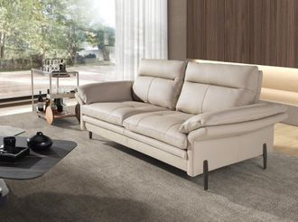 Angel Cerd&aacute; Sof&aacute; 2 plazas piel gris taupe