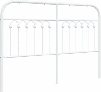 vidaXL Cabecero de metal blanco 135 cm Vidaxl