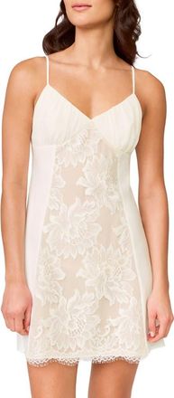 Rya Collection Royale Embroidered Chemise in Ivory at Nordstrom, Size X-Small