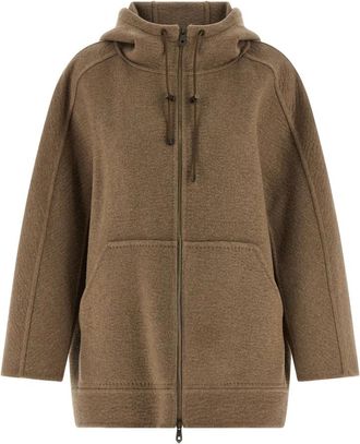Max Mara Hoodies & sweatvesten, Dames, Bruin, S, Kasjmier, Gradi Jas