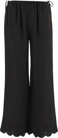 The Garment Broeken, Dames, Zwart, L, Wijde broek