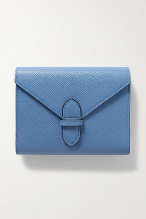 Smythson Panama Textured-leather Playing Cards Set - Blu