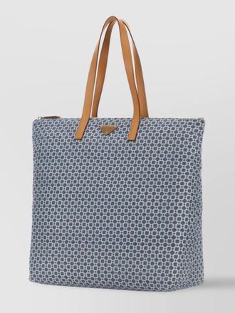 Prada printed two-tone re-nylon tote bag