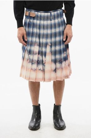 1989 STUDIO Gonna Plissè in Flanella di Cotone Motivo Tartan taglia 33