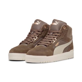 Puma Sneaker PUMA SHUFFLE DOWNTOWN MID WTR, Damen, Gr. 42,5, gold (flat bronze, desert dust, puma gold), Leder, Schuhe Sneaker, Winterschuhe, Sneakerboots,