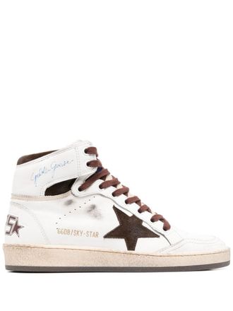 Golden Goose Sky Star Nappa Upper And Spur Nylon Tongue Suede Star