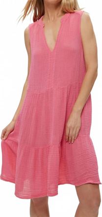 Michael Stars Daisy Gauze Midi Dress In Drangonfruit