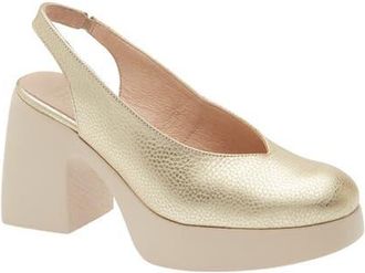 Wonders Platform Slingback Pump in Max Platino at Nordstrom, Size 9.5-10Us