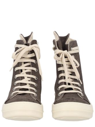 Rick Owens Vegan High-Top Cotton Sneakers