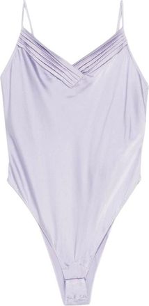 Forte_Forte Body, female, Purple, Size: 2XS Silk Satin Bodysuit