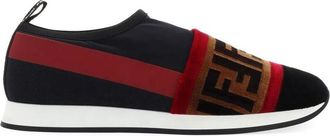 Fendi Black Fabric Low Top Womens Sneakers