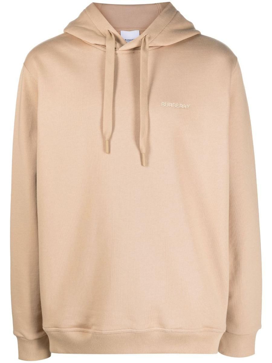 24AW new/Burberry EKDコットンパーカー Hoodie Beige beige-cotton-burberry-knitwear