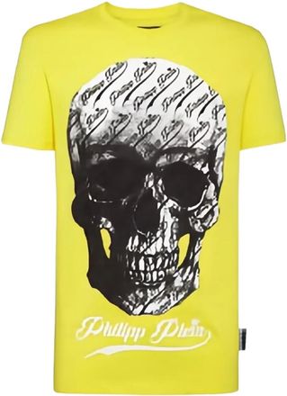 Philipp Plein T-shirt con teschio - Giallo