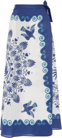 La DoubleJ Olympus Wrap Rok - Dames - Midirokken - Veelkleurig - XS - Katoen - Rokken