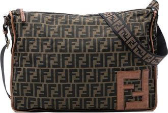 Fendi Pre-owned Shoulder Bags, female, Brown, Size: ONE SIZE Pre-owned Printed Shoulder Bag