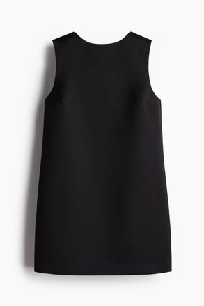 H&M &Auml;rmelloses Kleid mit Schleifendetail - Schwarz
