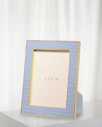 Aerin Classic Crocodile Leather Frame, 5x7
