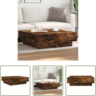 vidaXL vidaXL Tavolo in Rovere Fumo - Tavolino da Salotto Rovere Fumo 90x90x28 cm Legno Multistrato