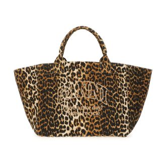Ganni XXL Tote Bag - female - Ganni - Shopping Bags - Brown - ONE SIZE - Bags