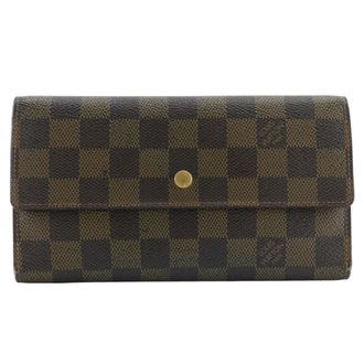 Louis Vuitton Damier Brown Damier Canvas Long Wallet (Bi-Fold) (Pre-Owned)