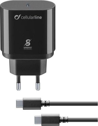 Cellularline Cellularline Super Fast Charger Kit 25w - Usb-c To Usb-c - Samsung