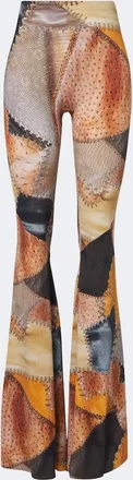 Roberto Cavalli Trompe loeil flared pants