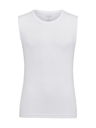 Olymp T-Shirt OLYMP Casual, Herren, Gr. XXL, weiss (wei&szlig;), Obermaterial: 94% Baumwolle, 6% Elasthan, unifarben, Basic, schmal, Rundhals, eingefasste Kante, 