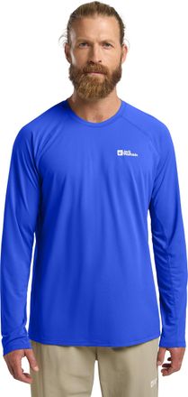 Jack Wolfskin Langarmshirt JACK WOLFSKIN PRELIGHT SWIFT LS M, Herren, Gr. XL (54/56), blau (vibrant, blau), Obermaterial: 100% Polyester, Shirts Langarmshirt