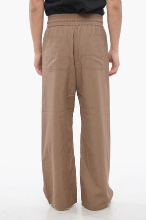 Viktor & Rolf Pantaloni Wide Leg in Misto Cotone con Coulisse Viktor & Rolf