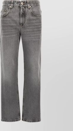 Brunello Cucinelli looped waistband five pockets contrast stitching