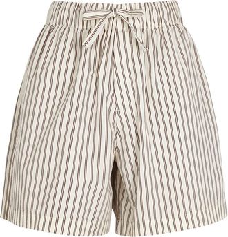 Tekla Unisex Poplin Pyjama Shorts - White - XS