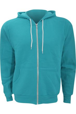 Bella + Canvas Canvas Unisex Zip-up Polycotton Fleece Hooded Sweatshirt / Hoodie
