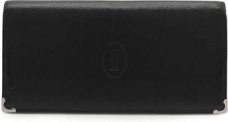 Cartier Black Bordeaux Cabochon Long Bill Wallet (Bi-Fold) (Pre-Owned)