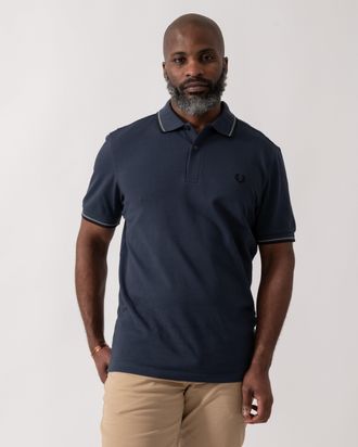 Fred Perry Mens Polo Shirt in Dark Blue Cotton - Size X-Large