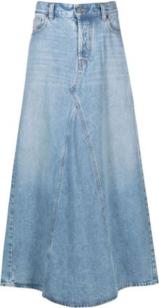 Diesel Light Blue Denim Maxi Skirt