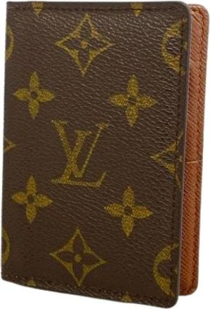 Louis Vuitton Vintage, unisex, Bruin, ONE Size, Pre-owned Stoffen Portemonnee