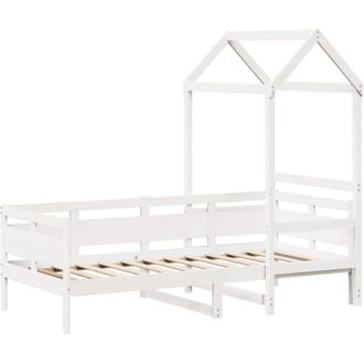 vidaXL Sof&aacute; Cama Madera Maciza De Pino Blanco 80x200 Cm Vidaxl