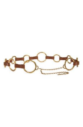 Zimmermann Solena Chain & Leather Belt in Gold at Nordstrom, Size Medium