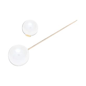 Emporio Armani Broche met parelmoer-effect bolletjes - Dames - Accessoires - Wit - Maat: ONE Size Poliester