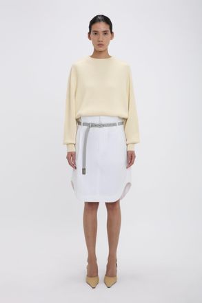 Victoria Beckham Cargo Skirt In Optic White 10