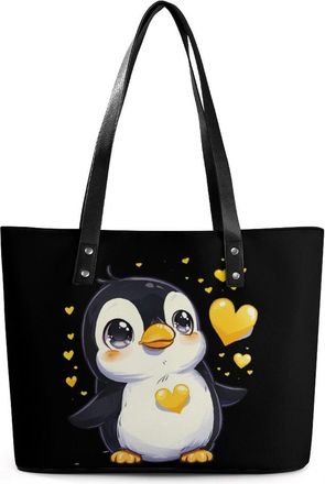 Generic Cute Penguins Tote Bags for Women Cute Shoulder Purses Handbags