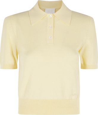 A.P.C. Yellow Ribbed-Trim Cotton Polo Shirt