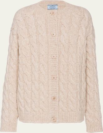 Prada Braided Wool Cardigan