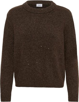 Saint Tropez Gebreide kleding - Dames - Truien - Bruin - Maat: M Leer