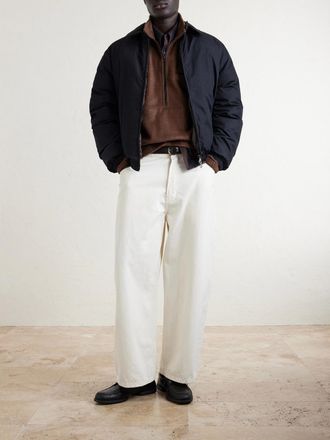 Auralee Silk-Fleece Half-Zip Sweatshirt