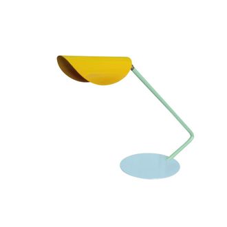 Tosel L&aacute;mpara de mesa metal multicolore pantalla amarillo