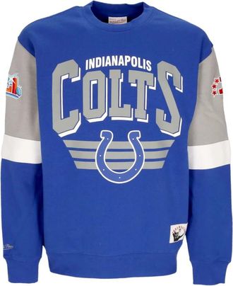 Mitchell & Ness Indianapolis Colts Crewneck Sweatshirt NFL - Heren - Sweatshirts - Blauw - S - Katoen - Hoodies & sweatvesten