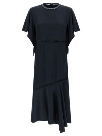 Fabiana Filippi Blue Viscose Midi Womens Dress